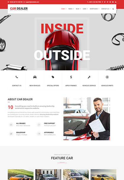 Car Dealer主题v1.4.4  - 多功能汽车经销商企业官网建站WordPress主题最新版