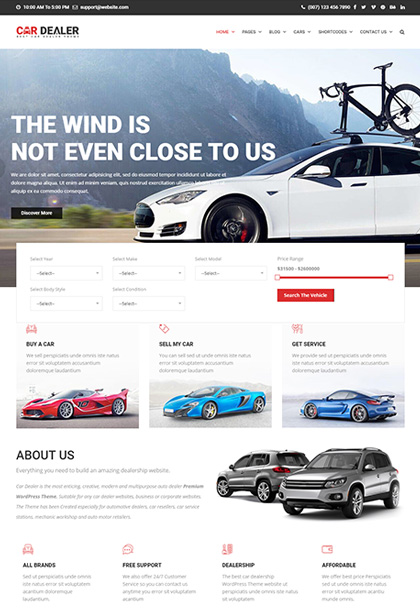 Car Dealer主题v1.4.4  - 多功能汽车经销商企业官网建站WordPress主题最新版