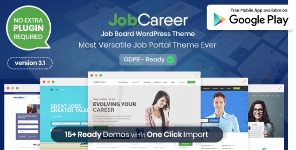 JobCareer汉化版(v7.3)求职招聘和HR企业网站模板WordPress主题 JobCareer主题