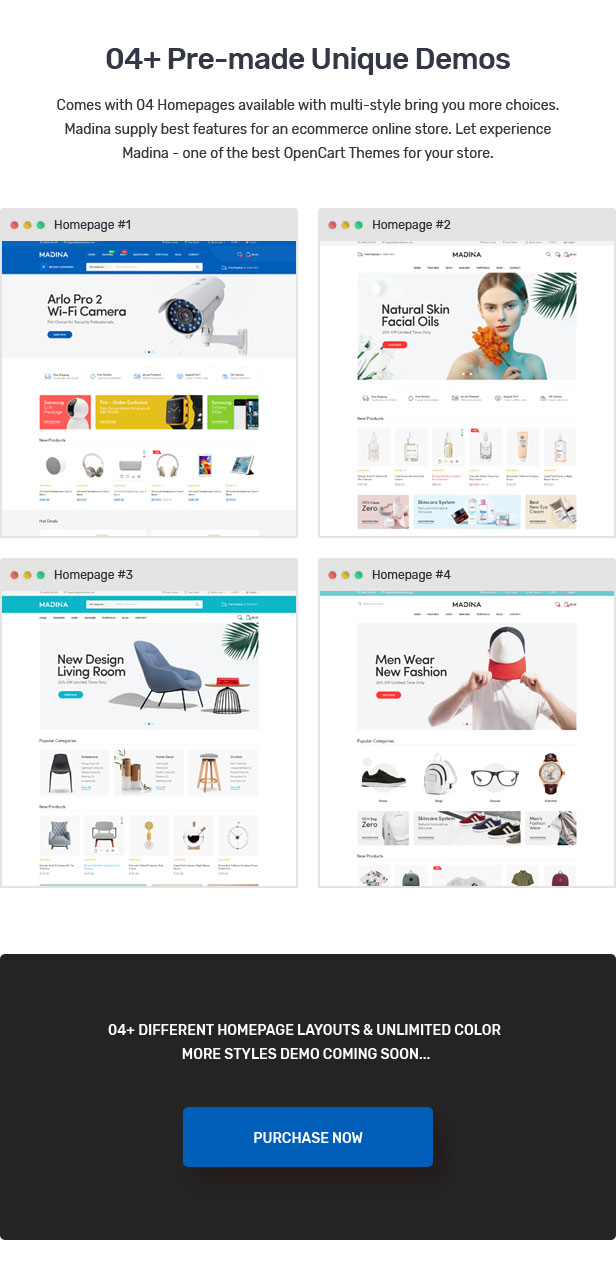 Madina响应式电子商务外贸商店建站OpenCart 3主题 - 图片2 Madina响应式电子商务外贸商店建站OpenCart 3主题 - 图片2