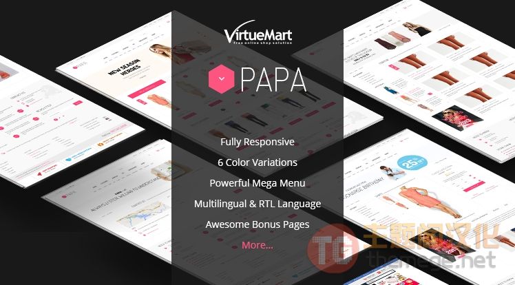 SJ Papa服装店外贸商店Joomla模板 更新至v3.9.6 SJ Papa服装店外贸商店Joomla模板