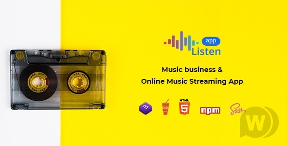 Listen在线音乐播放网站自适应HTML模板 v1.1.0 Listen在线音乐播放网站HTML模板