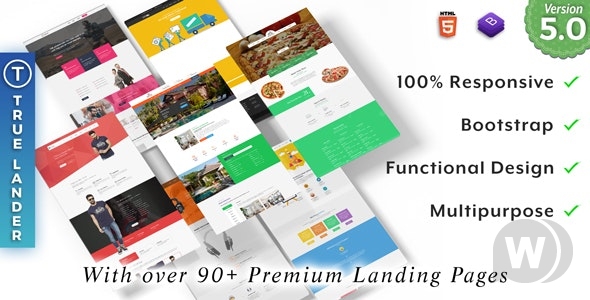 TrueLander企业官网着陆页HTML模板 v5.0 - 图片1 TrueLander企业官网着陆页HTML模板