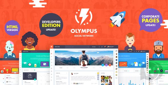 Olympus基于BootStrap4的社交网站HTML模板 - 图片1 Olympus基于BootStrap4的社交网站HTML模板