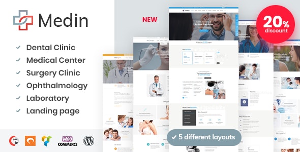 Medin - 医疗保健诊所WordPress主题 更新至v1.6.1 - 图片1 Medin医疗保健诊所WordPress主题