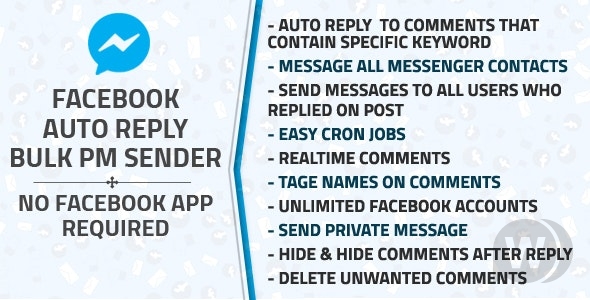 Facebook自动回复和批量私人消息发送器PHP源码 v1.1 - 图片1 Facebook自动回复和批量私人消息发送器PHP脚本
