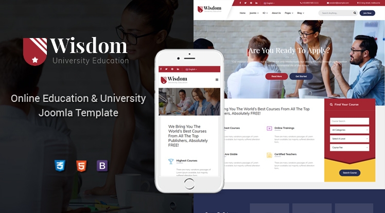 SJ Wisdom学校和教育培训网站Joomla模板 v1.0.0 - 图片1 SJ Wisdom学校和教育培训网站Joomla模板