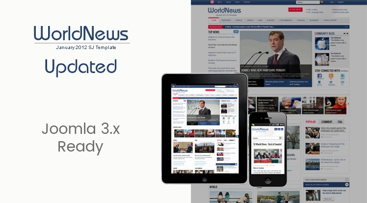 SJ WorldNews新闻杂志网站Joomla模板 v3.9.6 - 图片1 SJ WorldNews新闻杂志网站Joomla模板