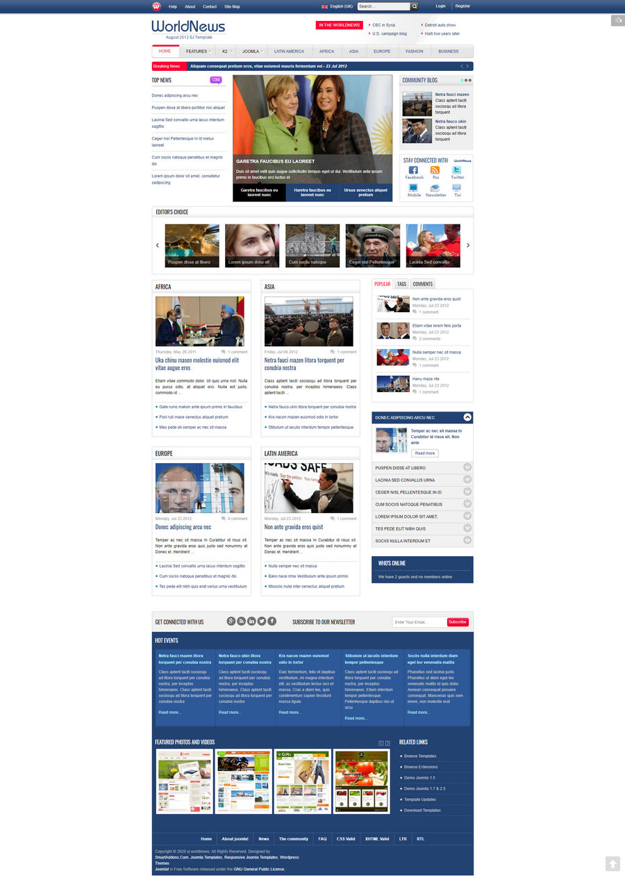 SJ WorldNews新闻杂志网站Joomla模板 v3.9.6 - 图片2 SJ WorldNews新闻杂志网站Joomla模板 v3.9.6 - 图片2