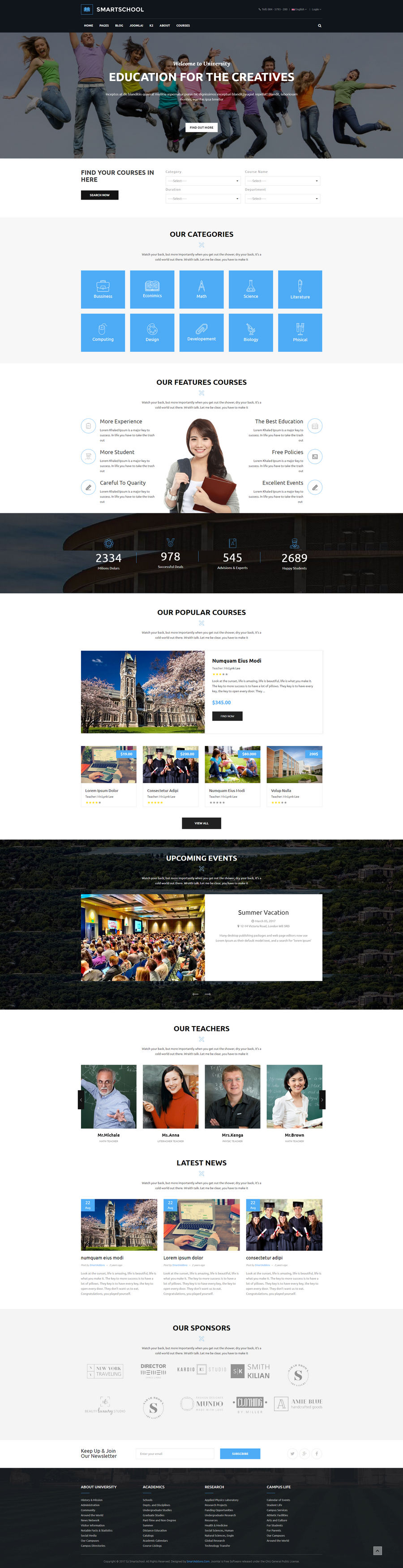Sj SmartSchool响应式学校和教育培训网站Joomla主题 v3.9.6 - 图片2 Sj SmartSchool响应式学校和教育培训网站Joomla主题 v3.9.6 - 图片2
