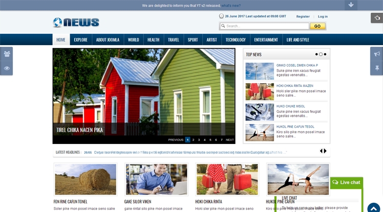 SJ News新闻杂志网站Joomla模板 v3.9.6 - 图片1 SJ News新闻杂志网站Joomla模板