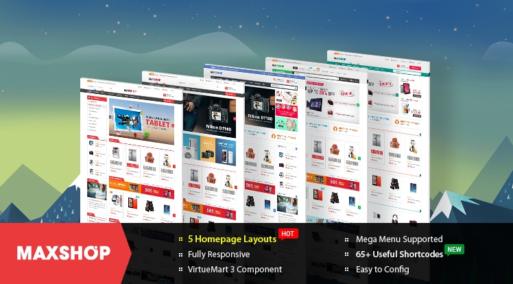 SJ Maxshop基于VirtueMart的电子商务Joomla模板 v3.9.6 - 图片1 SJ Maxshop基于VirtueMart的电子商务Joomla模板