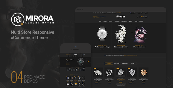 Mirora手表和奢侈品外贸商店PrestaShop主题 - 图片1 Mirora奢侈品外贸商店PrestaShop主题