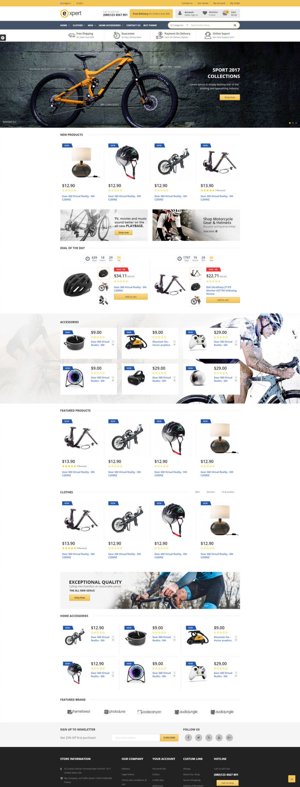 Expert响应式多用途外贸商店Prestashop主题