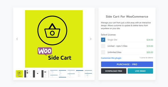 Woocommerce Side Cart Premium汉化版V4.0.1 侧推浮动购物车插件 - 图片1 Woocommerce Side Cart Premium汉化版V4.0.1 侧推浮动购物车插件 - 图片1