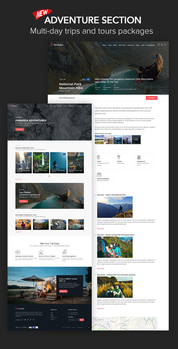 Panagea旅行和旅行目录网站HTML模板 v1.5