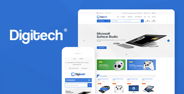 Digitech数码3C产品跨境电商外贸购物商城WooCommerce主题 - 图片1 Digitech v1.0.9-数码产品店WooCommerce主题