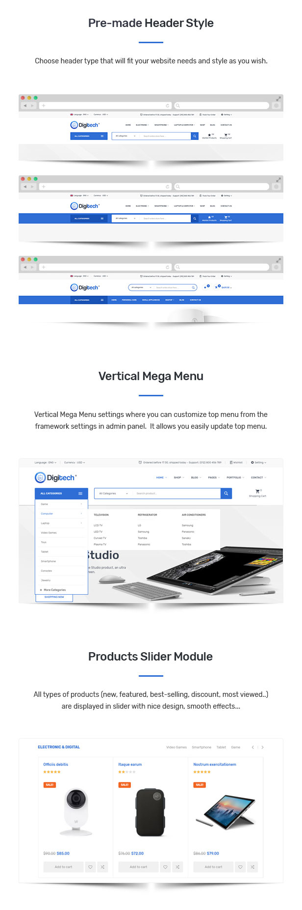 Digitech v1.0.9-数码产品店WooCommerce主题
