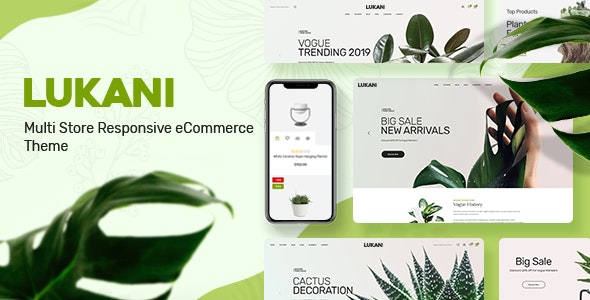 Lukani多商户绿植店购物网站WooCommerce主题 - 图片1 Lukani v1.0.1-绿植店网站WooCommerce主题