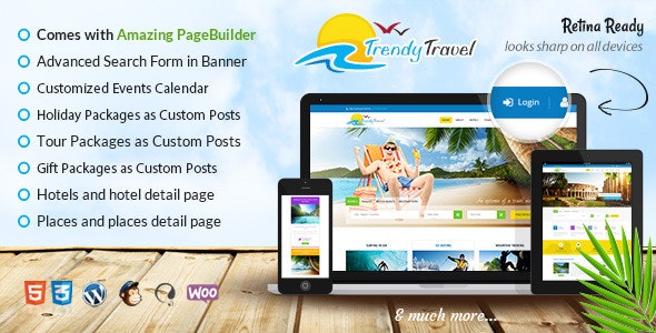 Trendy Travel破解版(V6.4) 旅游行业网站模板WordPress主题 Trendy Travel v4.5-多功能旅游行业网站WordPress主题