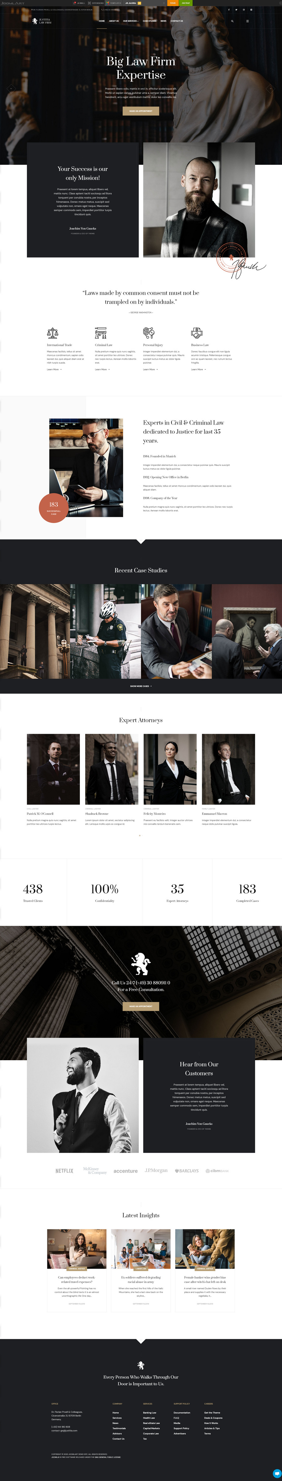 JA Justitia专业律师事务所网站Joomla模板 - 图片3 JA Justitia专业律师事务所网站Joomla模板 - 图片3