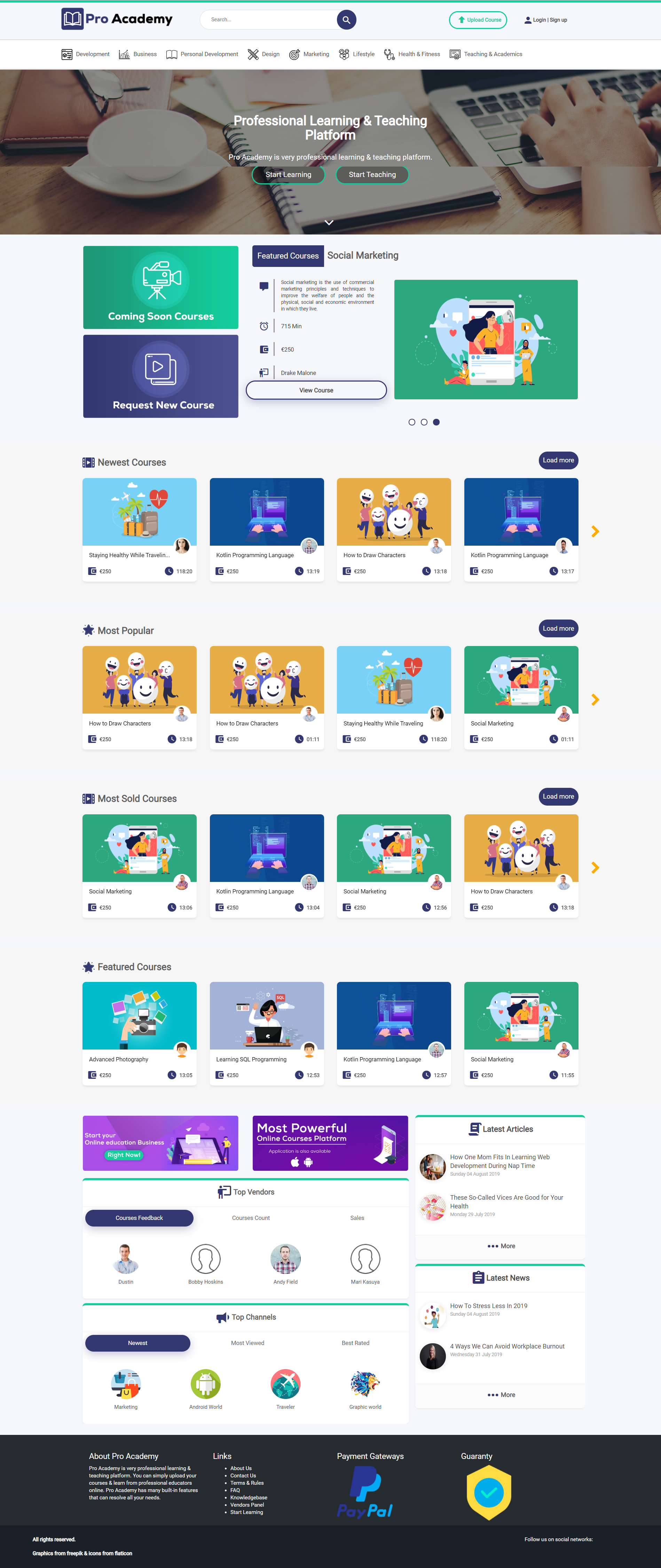 PHP源码ProAcademy 2.7 全开源LMS在线培训教育和课程销售系统 + Android和iOS双端APP源码 - 图片2 Proacademy - LMS和在线培训教育和课程销售系统开源版PHP源码