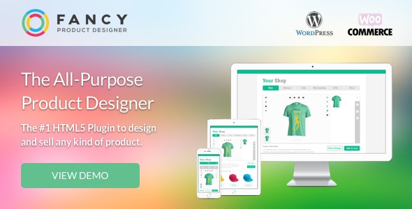 Fancy Product Designer汉化版v6.5.0_个性化产品设计定制插件_带组件 - 图片1 Fancy Product Designer - WooCommerce通用产品设计插件