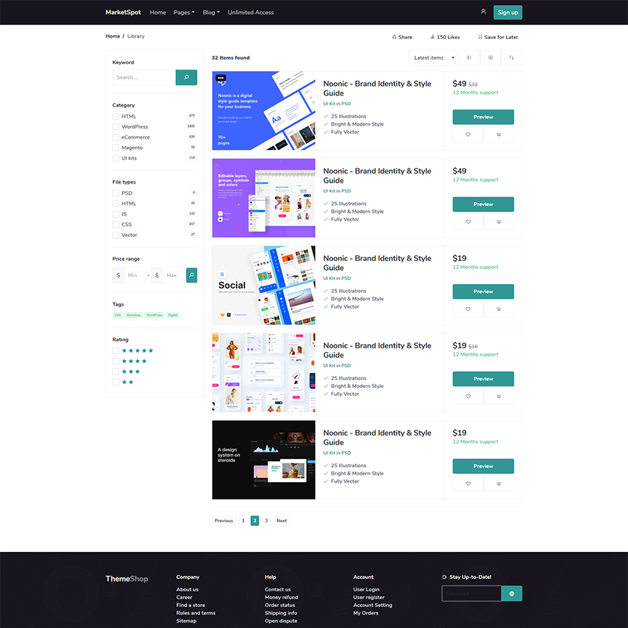 Marketspot-创意的/素材源码资源/数字市场/虚拟商品/HTML模板 更新至v1.1.0