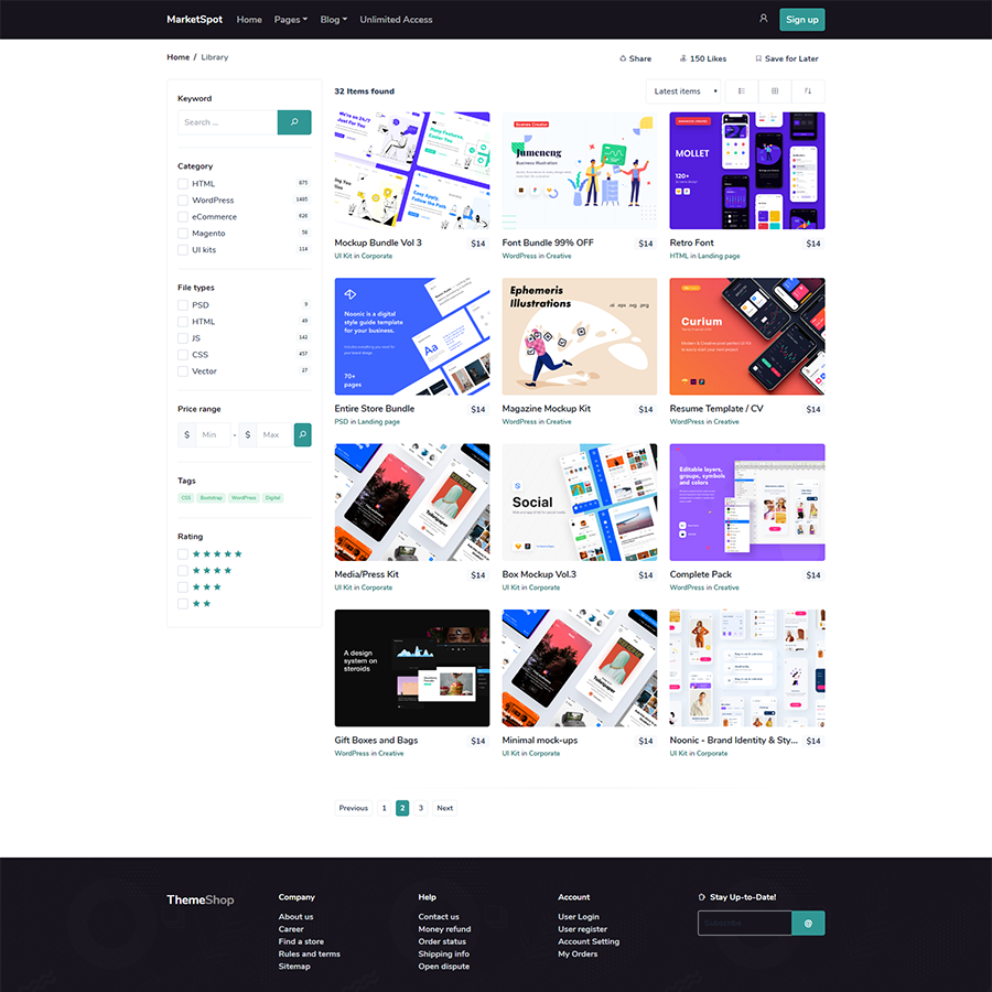 Marketspot-创意的/素材源码资源/数字市场/虚拟商品/HTML模板 更新至v1.1.0
