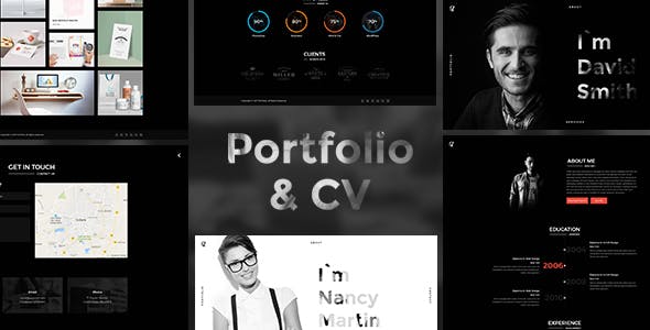 CV Portfolio|创意设计作品组合HTML模板 更新至v1.0.5 - 图片1 CV Portfolio|创意设计作品组合HTML模板