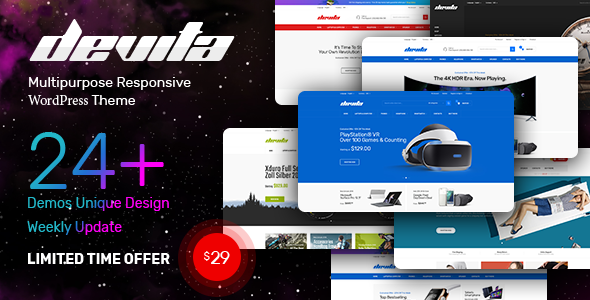 WordPress主题Devita 1.7.1 多用途外贸商店WooCommerce主题 - 图片1 Devita-多用途WooCommerce电子商务外贸商店WordPress主题