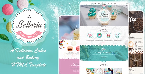 Bellaria美味蛋糕和面包店HTML模板V1.0 Bellaria美味蛋糕和面包店HTML模板V1.0