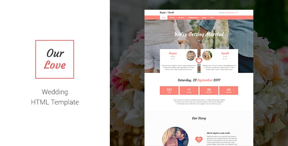 结婚婚礼婚庆单页HTML5模板Our Love 更新至v1.0 Our Love - 结婚婚礼婚庆单页HTML5模板