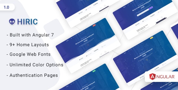 Hiric - Angular着陆页HTML模板 更新至v1.0 Hiric - Angular着陆页HTML模板