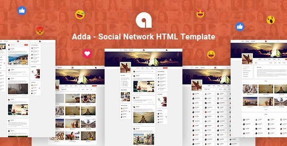 Adda -社交网络社区HTML5模板 更新至v1.0 Adda -社交网络HTML5模板