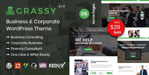 【v1.4】Grassy - 公司业务网站WordPress主题 - 图片1 【v1.4】Grassy - 公司业务网站WordPress主题 - 图片1