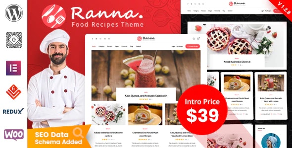 Ranna(v1.2.2)美食餐饮和食谱类网站WordPress主题 Ranna(v1.2.2)美食餐饮和食谱类网站WordPress主题