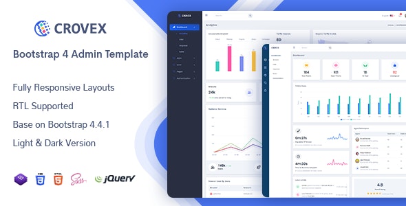 Crovex v1.0-管理面板和仪表板HTML5模板 Crovex v1.0-管理面板和仪表板HTML5模板