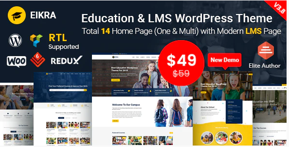 Eikra v4.5 WordPress教育培训网站模板 Eikra v4.5 WordPress教育培训网站模板