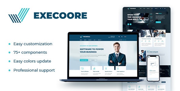 Execoore v1.1-技术和金融科技HTML5模板 Execoore v1.1-技术和金融科技HTML5模板