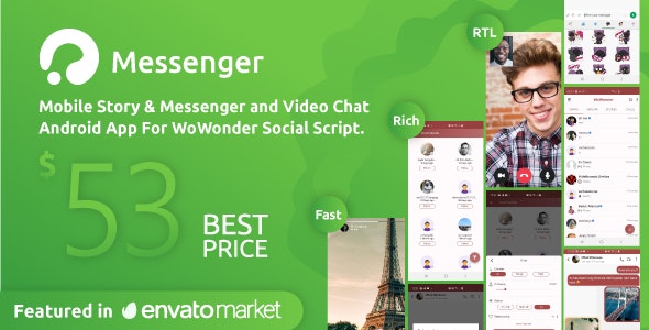 社交网络在线聊天Android移动应用APP源码WoWonder Android Messenger v2.8 - 图片1 社交网络在线聊天Android移动应用APP源码WoWonder Android Messenger v2.8 - 图片1