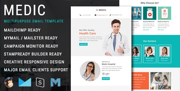 Medic v1.0-多用途自适应电子邮件HTML5模板 Medic v1.0-多用途自适应电子邮件HTML5模板
