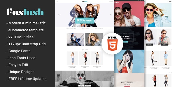 Faslush v1.0-现代,简约的电子商务HTML5模板 Faslush v1.0-现代,简约的电子商务HTML5模板