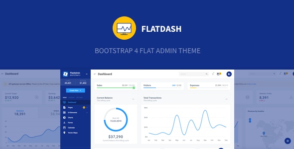 FlatDash v1.0.0-Bootstrap 4扁平式管理面板HTML5模板 FlatDash v1.0.0-Bootstrap 4扁平式管理面板HTML5模板