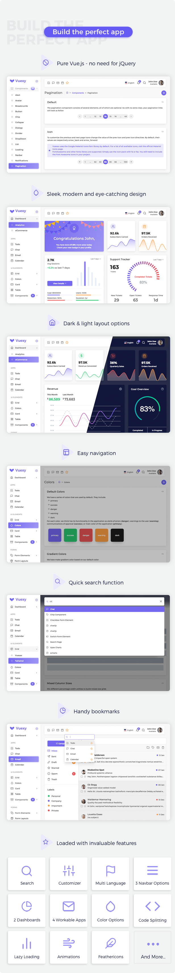 Vuexy六合一管理面板仪表盘模板V9.10.1【含VueJS, React, HTML & Laravel等六种版本】 - 图片3 Vuexy六合一管理面板仪表盘模板V9.10.1【含VueJS, React, HTML & Laravel等六种版本】 - 图片3