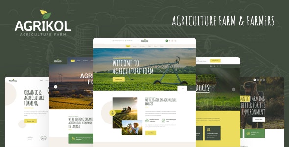 【Agrikol v1.0】农业生产&农民农场HTML5模版 【Agrikol v1.0】农业生产&农民农场HTML5模版