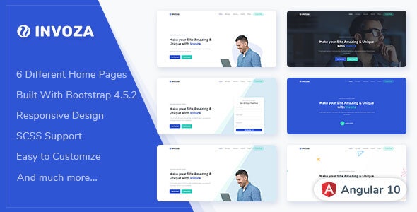 【Invoza v1.0】多用途Angular&Bootstrap 4落地页Angular 10模板 【Invoza v1.0】多用途Angular&Bootstrap 4落地页Angular 10模板