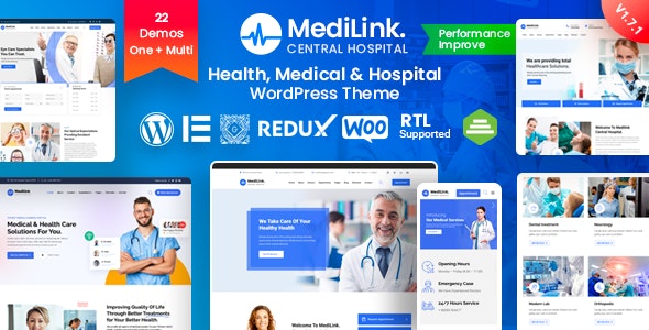 Medilink医疗机构和医疗保健类WordPress主题V2.0.6 - 图片1 Medilink医疗机构和医疗保健类WordPress主题V2.0.6 - 图片1