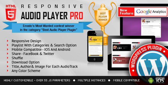 WordPress插件Rhap PRO v3.0:响应式HTML5音频播放器WordPress插件 WordPress插件Rhap PRO v3.0:响应式HTML5音频播放器WordPress插件