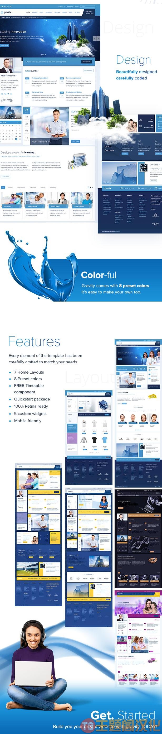 Joomla主题Gravity v2.7.1:教育机构网站Joomla模板 - 图片2 Joomla主题Gravity v2.7.1:教育机构网站Joomla模板 - 图片2
